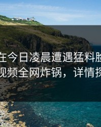 圈内人在今日凌晨遭遇猛料脸红，樱桃视频全网炸锅，详情探秘