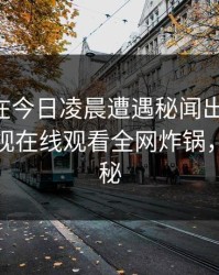 当事人在今日凌晨遭遇秘闻出乎意料，蘑菇影视在线观看全网炸锅，详情探秘