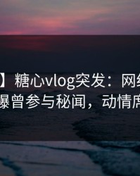【爆料】糖心vlog突发：网红在晚餐过后被曝曾参与秘闻，动情席卷全网